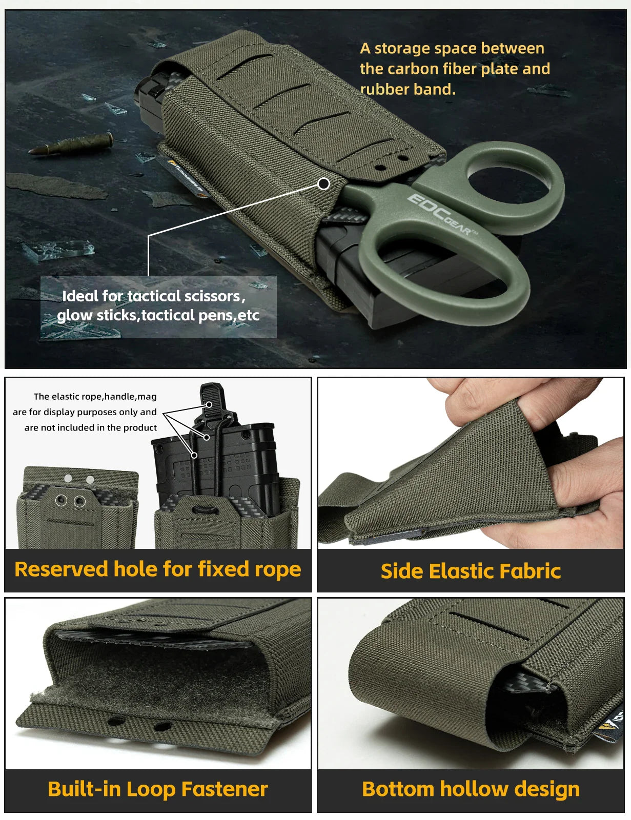 IDOGEAR Tactical Single LSR 556 Mag Pouch Mag Carrier MOLLE Pouch Laser Cut Tool Bags 35135