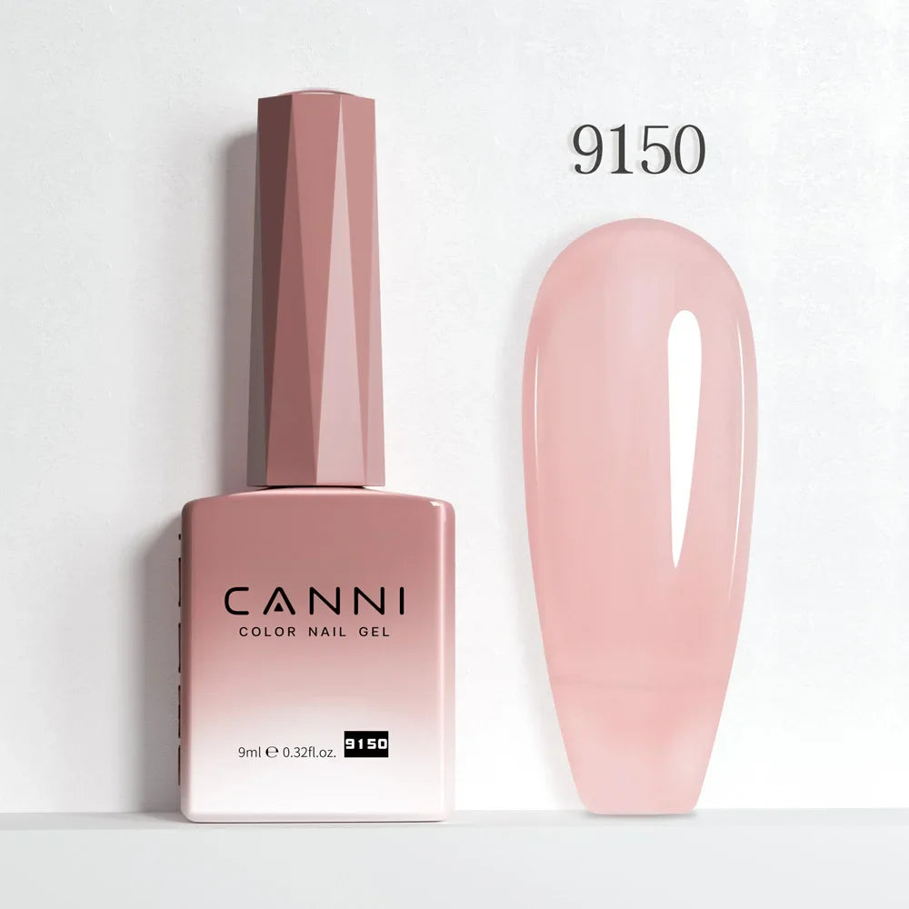 Canni Nail Gel Polish Jelly Nude Color HEMA FREE TPO FREE 9ml Transparent Semi Permanent Natural Nude French Nail Gel Lacquer