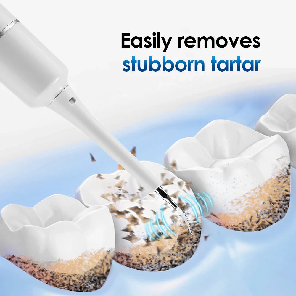 Electric Teeth Cleaner 6-gear Modes Portable Toothbrush Tartar Remover High Frequency Vibration Tartar Cleaning Whitening Teeth