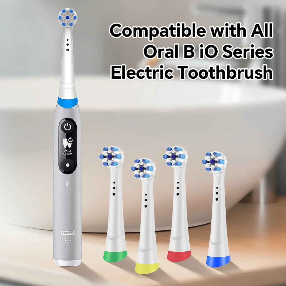 4 8 12 Pack Toothbrushes Head, Compatible with Oral B iO 2/3/4/5/6/7/8/9/10 Series Electric Toothbrush Replacement Brush Heads