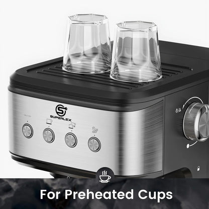 SUPERLEX Semi Automatic Italian Coffee Machine 1100W Pressure High-pressure Extraction and Milk Froth Two in One Coffee Machine