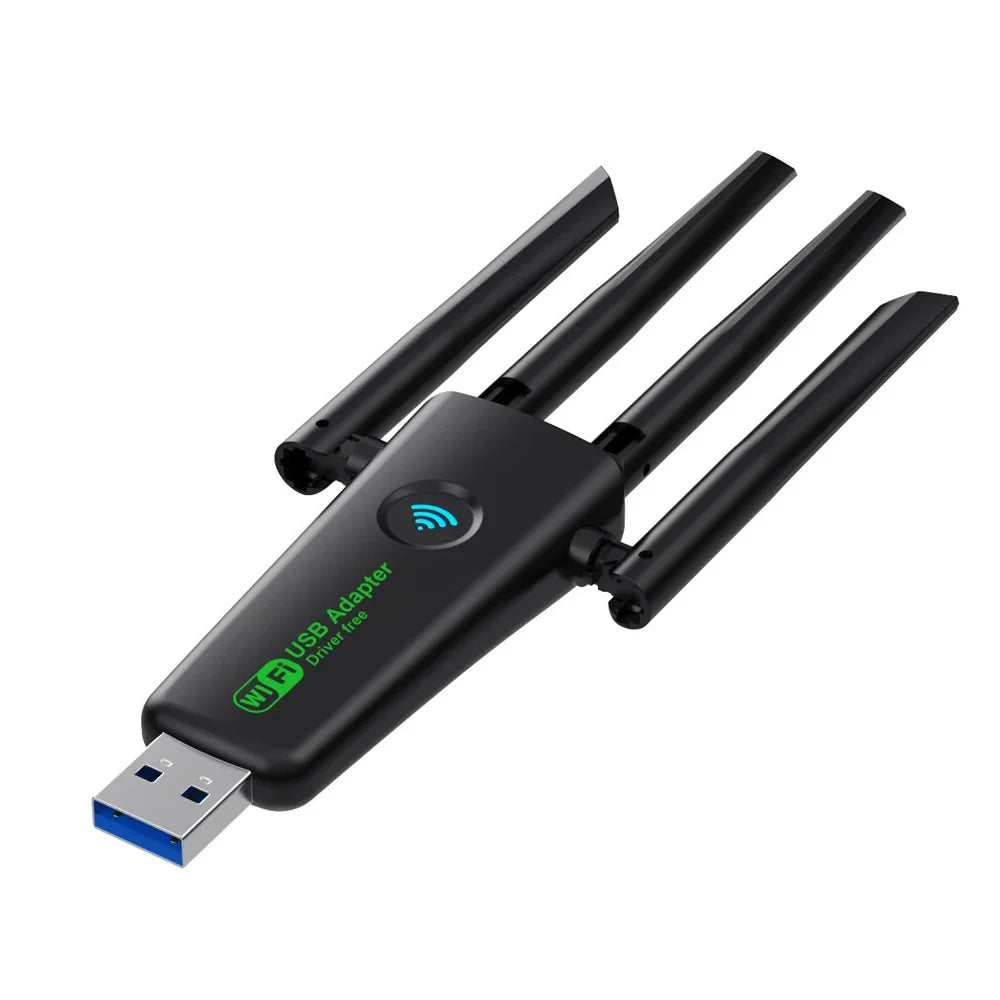 1300Mbps WiFi USB Adapter Dual Band 2.4G/5Ghz Wi-Fi Dongle USB3.0 High-Speed 802.11AC 4-Antennas Wireless Receiver Driver Free