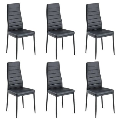 Modern Dining Chairs, Kitchen Chair Leather with Metal Legs and Foot Pads,Thick Padded Seats,Backrest Set