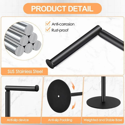 Universal Stainless Steel Toilet Paper Stand Free Standing Toilet Paper Holder Modern Design Roll Paper Storage Rack Tissue Rack