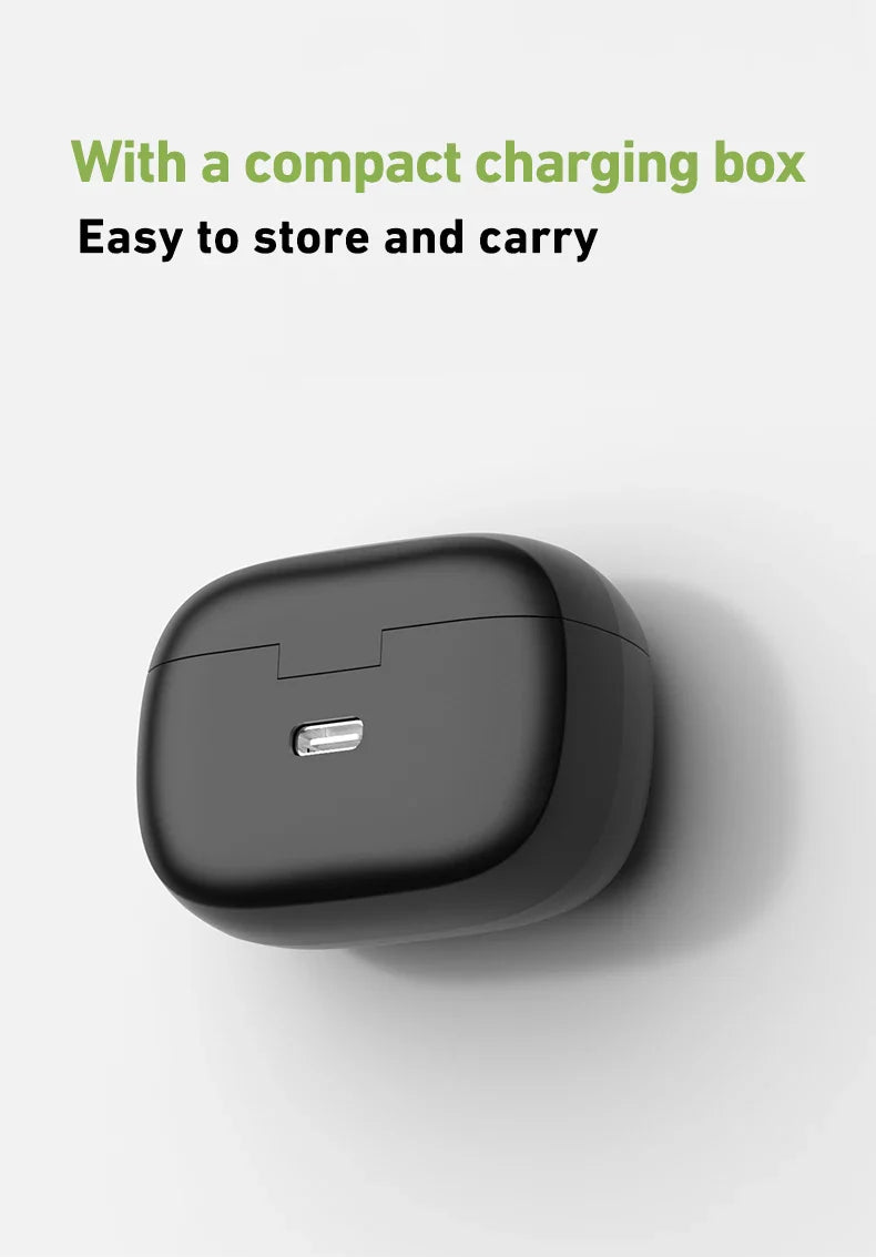 HTC NE51 Bluetooth Earphones TWS Mini EarBuds Sports Wireless Headphones Smart Noise Reduction Earbuds Green Black