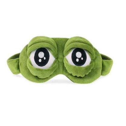3D Sad Frog Sleep Eye Mask Travel Sleeping Eyeshade Cover Shade Eye Patch For Women Men Soft Portable Blindfold Naptime Eyepatch