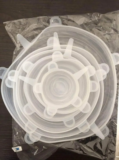Silicone Stretch Lid Kitchen Accessories Can Be Reused Food Cover Plastic Wrap Cover Fresh-keeping Sealed Bowl Storage Home