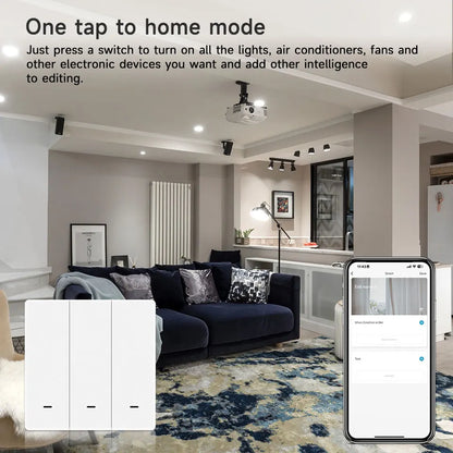 4/3/2/1Gang Tuya Zigbee 3.0 Smart Scene Button Switch Smart Home Wireless Push Remote Controller Battery Powered Devices Linkage