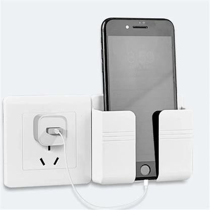 1-4pcs Wall Mounted Storage Box Multifunction Punch Free Organizer TV Remote Control DIY Mobile Phone Plug Charging Holder Stand