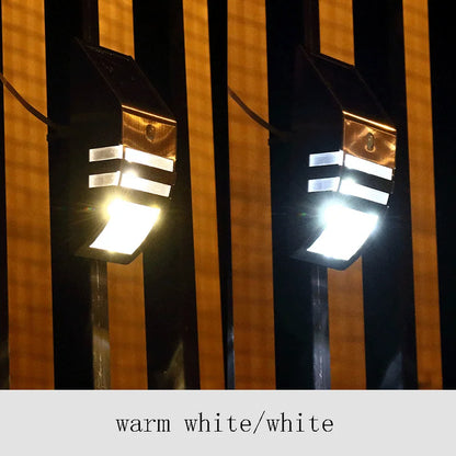Garden Villa Solar Wall Light PIR Human Body Induction Stainless Steel LED Outdoor Waterproof Landscape Lighting  Clearance