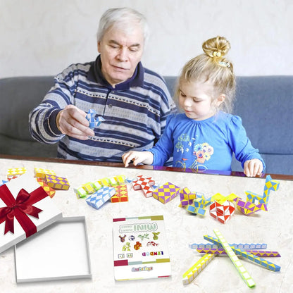 1/20Pcs Folding Magic Snake Ruler Puzzle - Antistress Educational Toy with Birthday Party Favors and Goodie Bags Party Gift