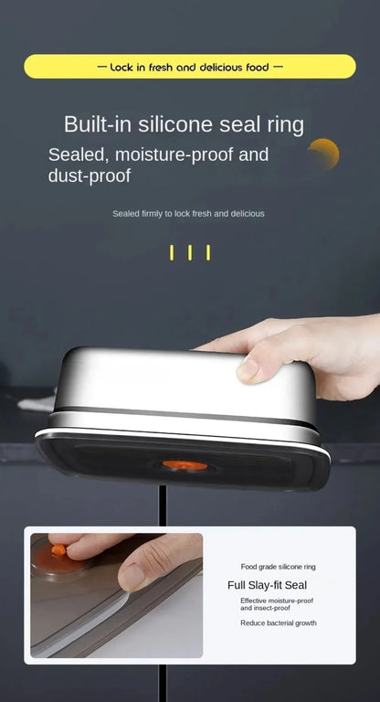 Stainless Steel Camping Lunch Box Sealed Microwave Suitable Preservation Box Large Capacity Leak-proof