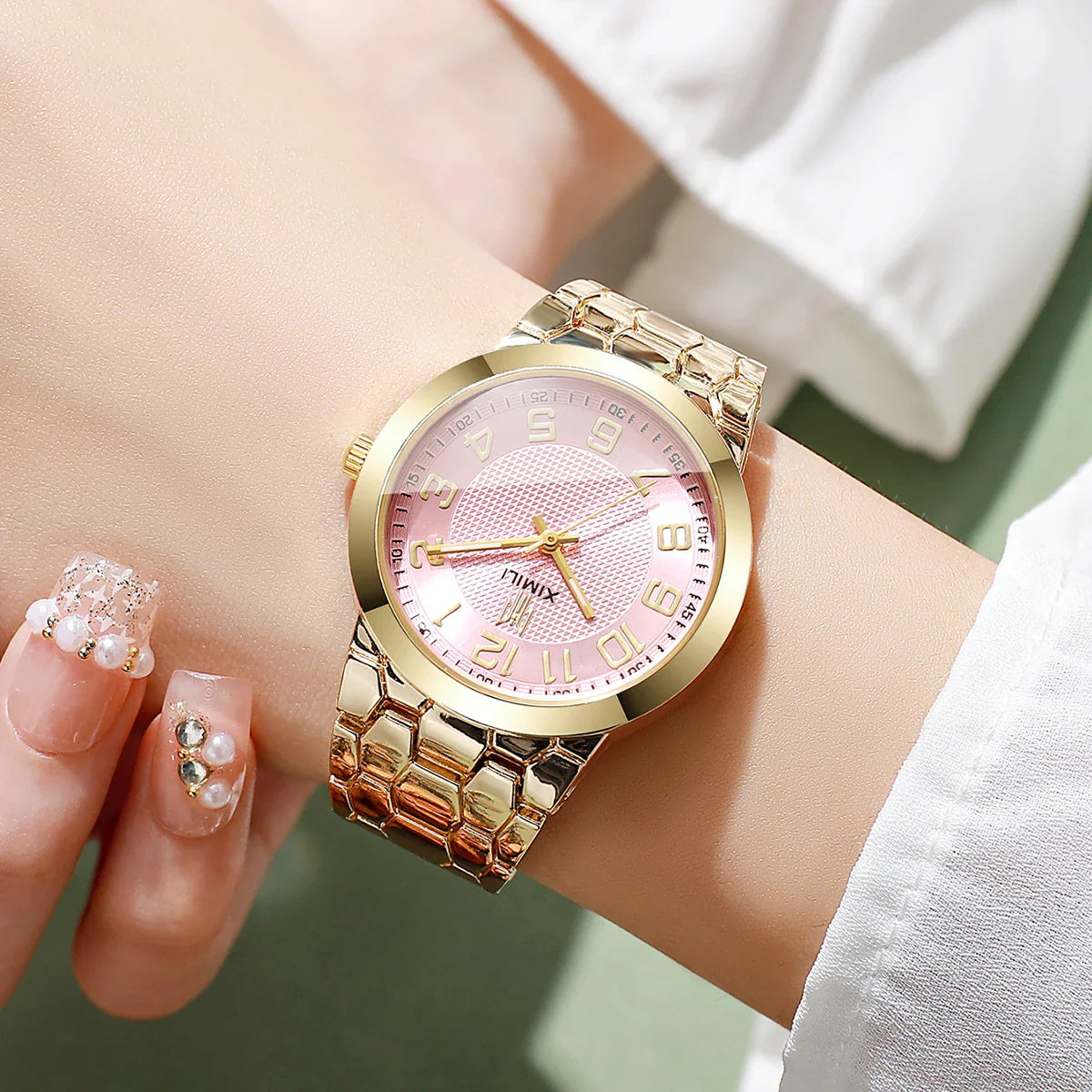 Elegant Women Watches Fashion Arabic Dial Bracelet Strap Ladies Quartz Wristwatches Reloj Mujer Girls Clock Gift（Without Box）