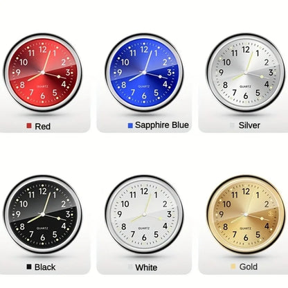 1pc Glow Decorative Car Clock Mini Quartz Watch for Car Decoration