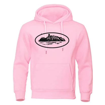 Men's Premium Hoodie Sweatshirt with General Brand Logo Comfortable Streetwear Casual Hooded Pullover for Youth