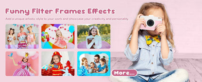 16X 48MP Kids Photography Camera Front Rear Dual Lens Boys Girls Digital Video Recorder Selfie Beginner Camera For Children