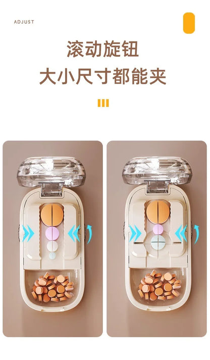 New Quartering Pill Cutter Storage Box Portable Drug Tablet Medicine Dustproof Divider Organizer Crusher Pill Cutter