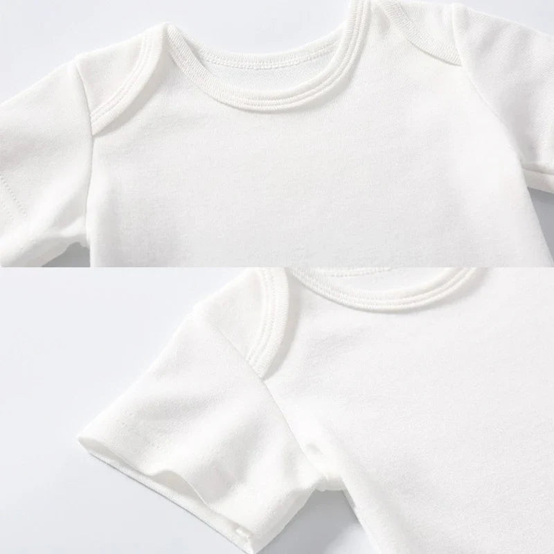 100%Cotton Baby Boys Girls Romper Short Sleeve Funny Letter Print I Love Mom Dad Jumpsuit Infant Newborn Costume Clothes