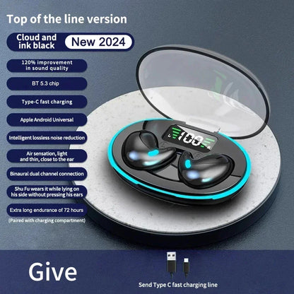 Sleeping Earbuds Wireless Mini Headphones For Work TWS Bluetooth Earphone Stereo Hidden Headsets with Mic HD Call Waterproof X55