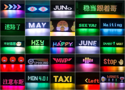 Car Scrolling Advertising Display Programmabl USB APP Control Customizable DIY Bluetooth RGB LED Sign Text Pattern Animation 5V