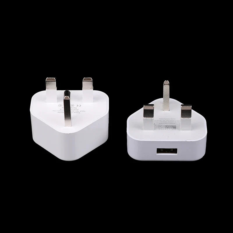 Universal UK Plug 3 Pin Wall Charger Adapter With 1/2 USB Ports Charging For Iphone 11 For Huawei Charging Charger