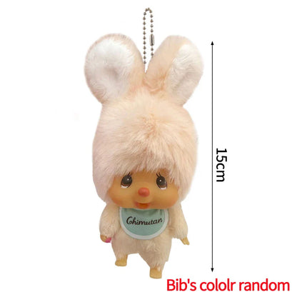 Monchhichi Plush Keychain Kawaii Monchichi Pendant Backpack Charms Cartoon Monchich Keyring Party Favor Gifts 키티 몬치치 モンチッチ