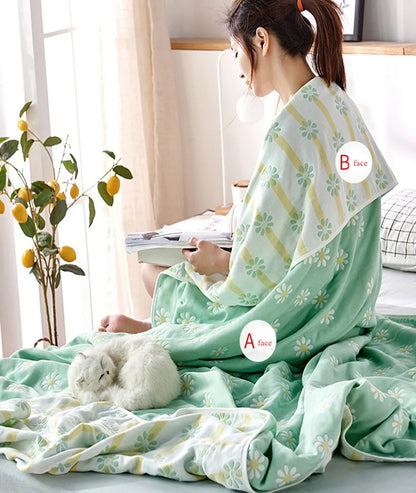 Chiffon towel, 6-layer cotton duvet, adult and children, double bed, air conditioner, fine duvet, extra large bedding
