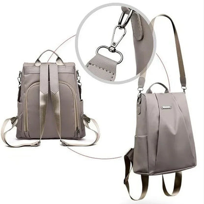 New fashion nylon solid color lightweight waterproof large capacity detachable shoulder strap multi functional women's backpack
