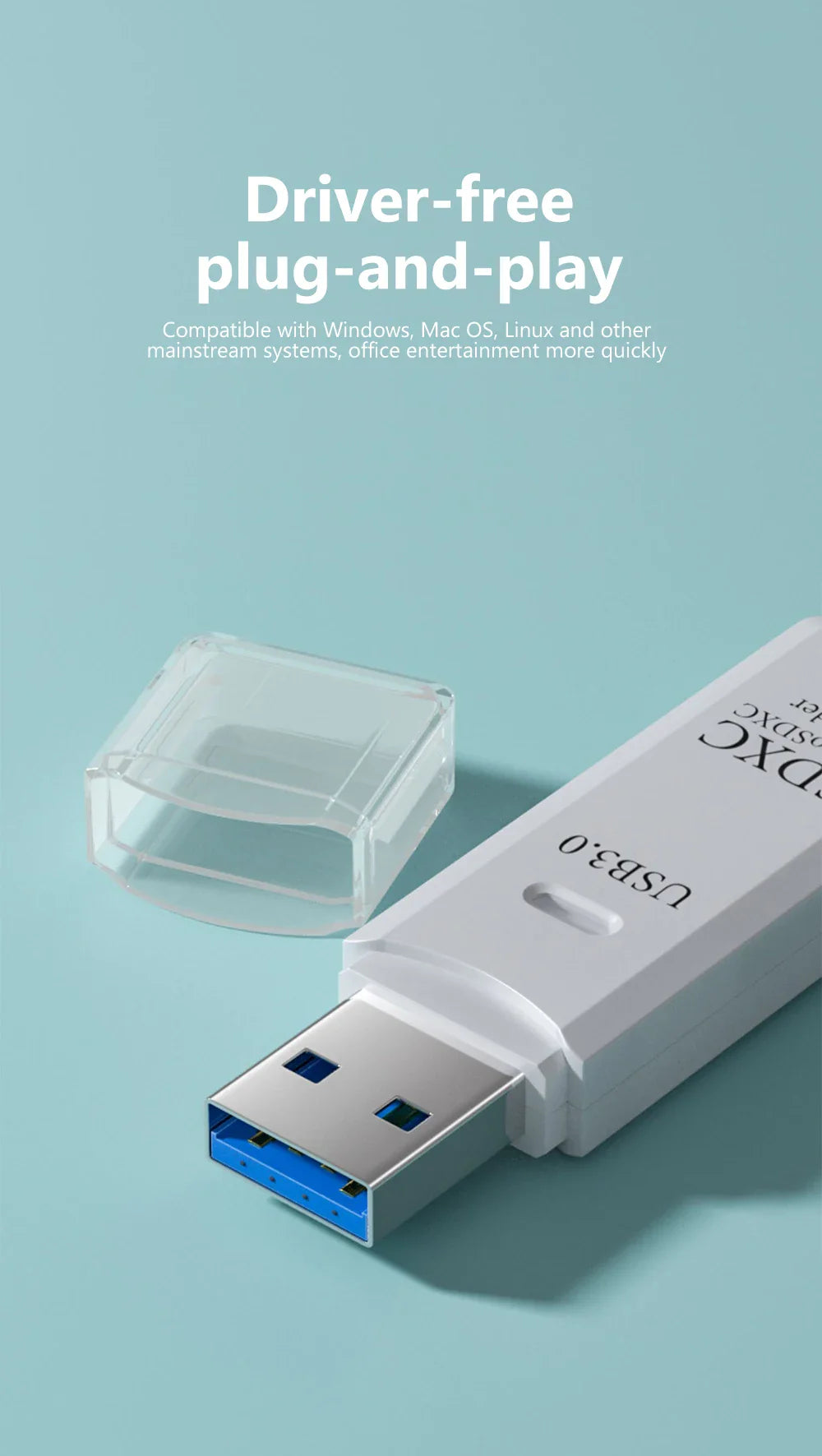 2 in 1 USB 3.0 Card Reader Micro TF sd card Reader usb adapter High Speed Cardreader TF Memory card For PC Laptop Accessories