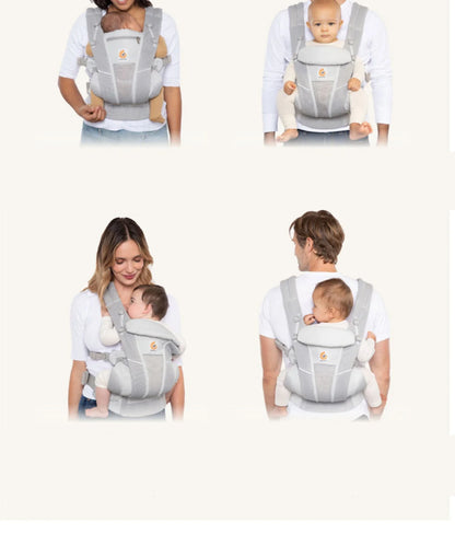 Ergobaby All Carry Positions Breathable mesh baby carrier, enhancing lumbar support and airflow (7-45 pounds)