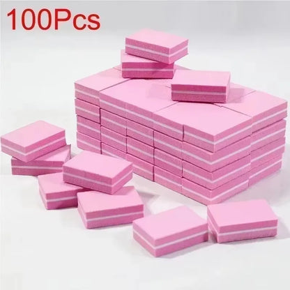 10-100psc Mini Buffing Sanding Files Block Pedicure Care Nail Art Buffer Polish Manicure Pedicure Nail File Tools Nail Charm new