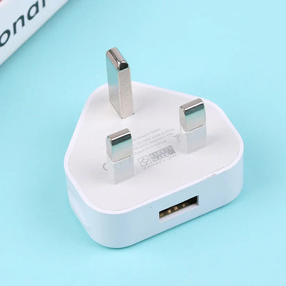 Universal UK Plug 3 Pin Wall Charger Adapter With 1/2 USB Ports Charging For Iphone 11 For Huawei Charging Charger