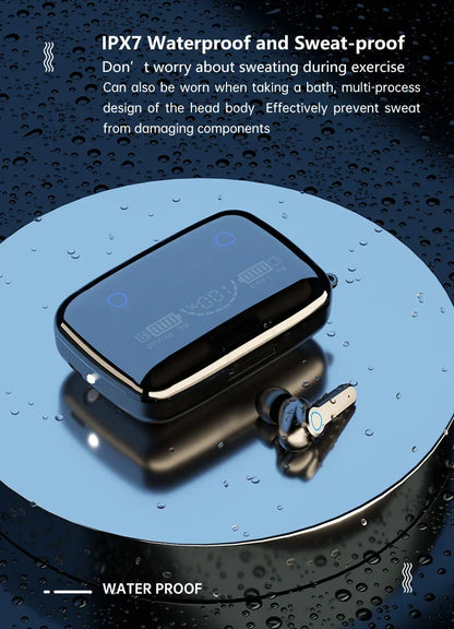 M19 headset TWS Earphone Intelligente Touch Control Wireless Bluetooth-compatible Headphones Waterproof LED Display With Mic
