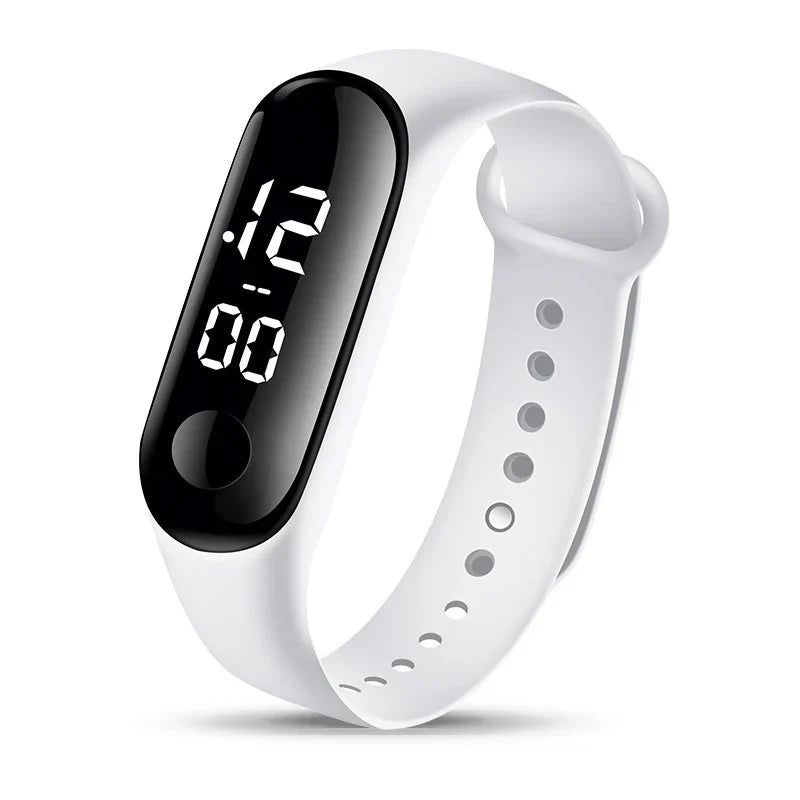 8pcs Children Watches for Girls Rubber Strap Waterproof School Student LED Watch Women Sports Men Digital Clock