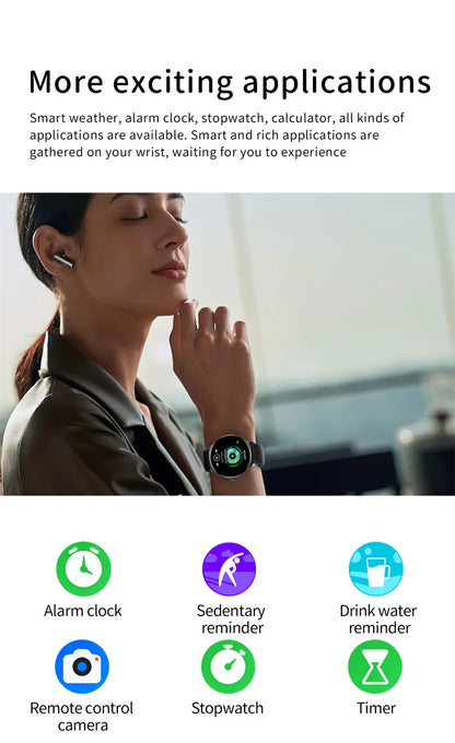 ChiBear Ultra Thin Fashion Smart Watch Women Screen Always Display Time Sports Bracelet Bluetooth Call AMOLED Smartwatch Woman