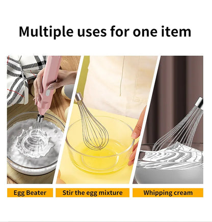 Electric Milk Frother Handheld - Egg Beater Coffee Mixer Foamer for Cappuccino Latte