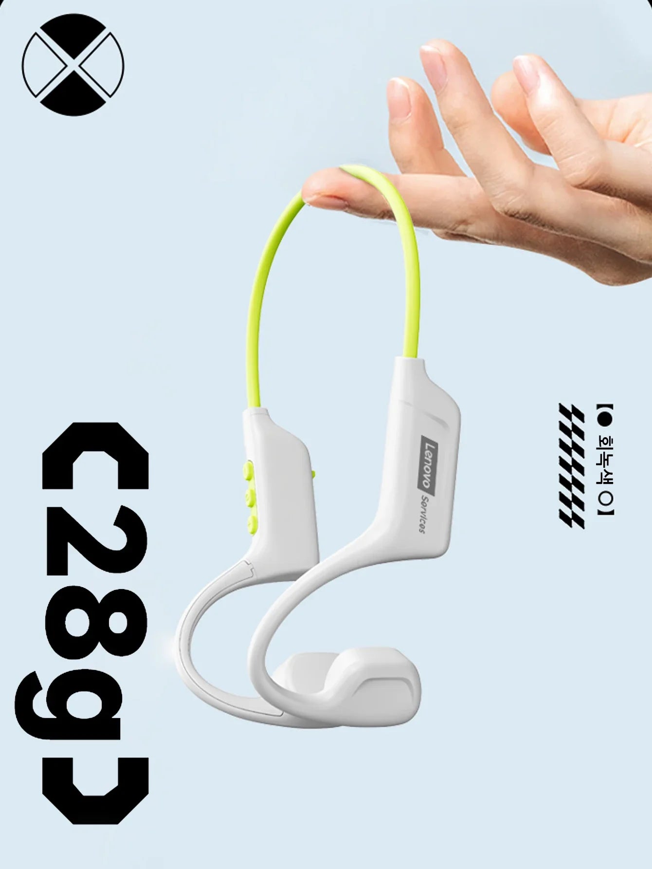 Genuine Lenovo S102 Bone Conduction Earphones Air Conduction Headphones BT V6.0 Wireless Sports HiFi Sound Waterproof Headsets