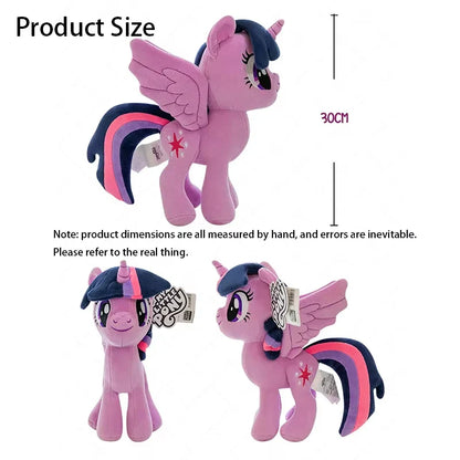 Little Pony Rainbow Dash Applejack Plush Toy 28cm Official Hasbro Figure Soft Stuffed Animal For Fans Collection Gift
