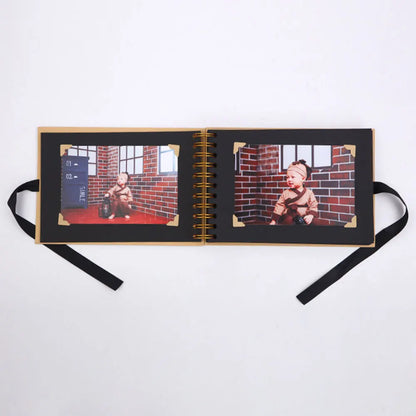 ZK20 80 Sides Black Memory Books DIY Craft Photo Albums Scrapbook Cover Kraft Album For Wedding Anniversary Gifts Memory Books