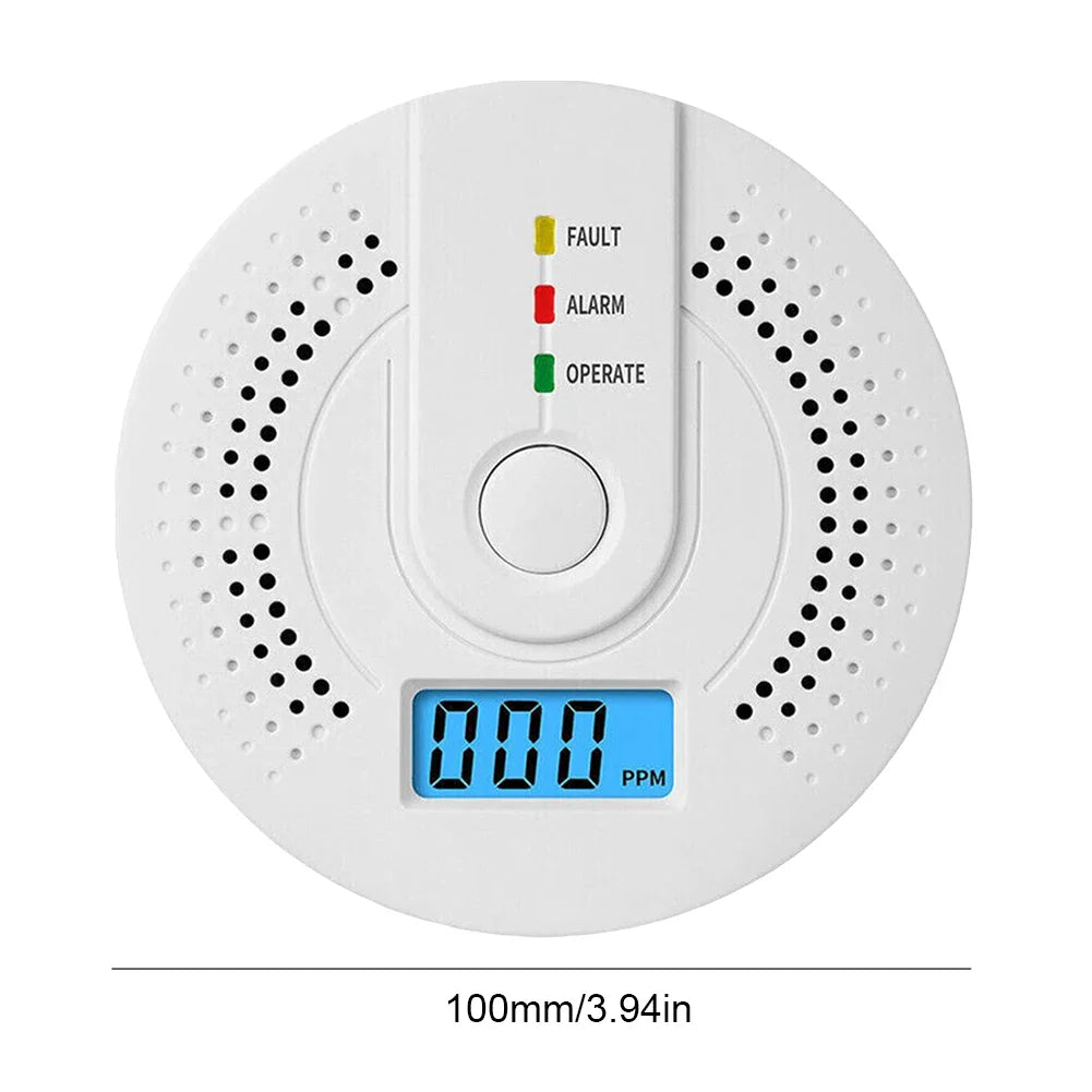 Independent CO Alarm Sensor Carbon Monoxide Alarm Detector High Sensitive Warning LED Display CO Alarm Battery Powered