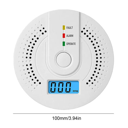 Independent CO Alarm Sensor Carbon Monoxide Alarm Detector High Sensitive Warning LED Display CO Alarm Battery Powered