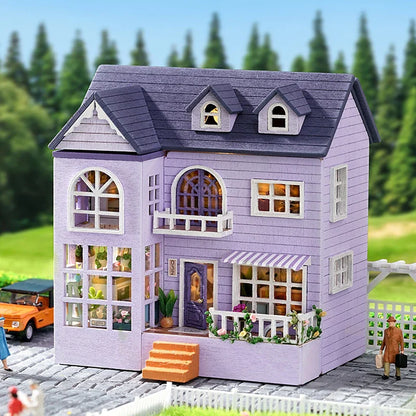 DIY Wooden Doll Houses Mini Assembly Handmade Small House Creative Scene Decoration DollHouse For Toys Birthday Gifts