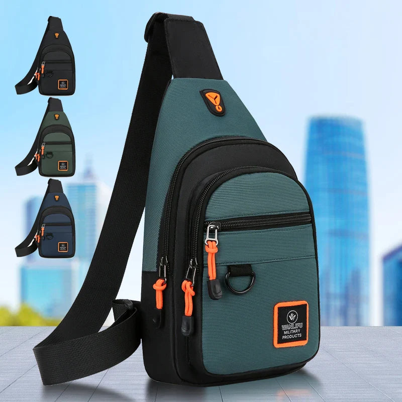 Men's leisure outdoor hiking bike shoulder bag, waterproof sports crossbody bag, travel backpack, men's chest bag, shoulder bag