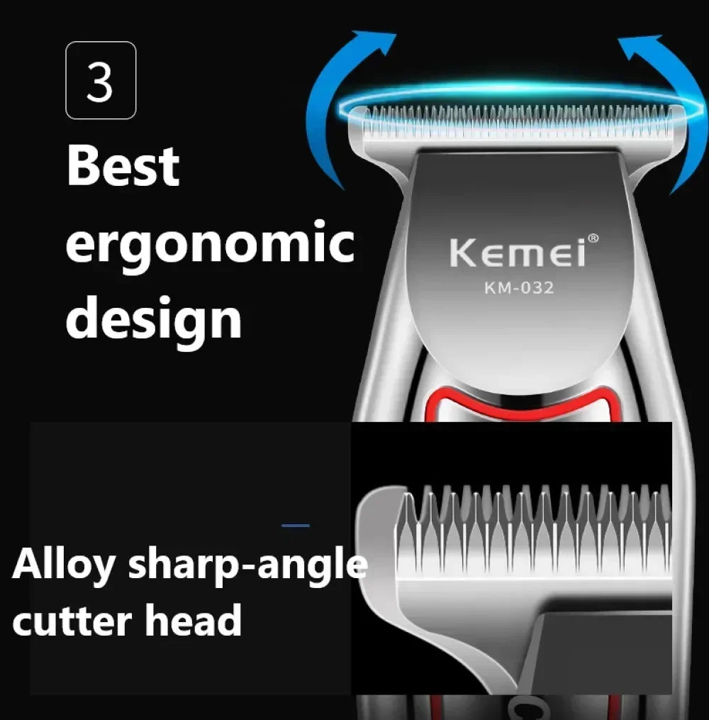 Kemei Hair Clipper Kit Men's Electric Shaver Hair Trimmer Machine Professional Hair Cutting Machine Km-2299 Km-032 Km-2024