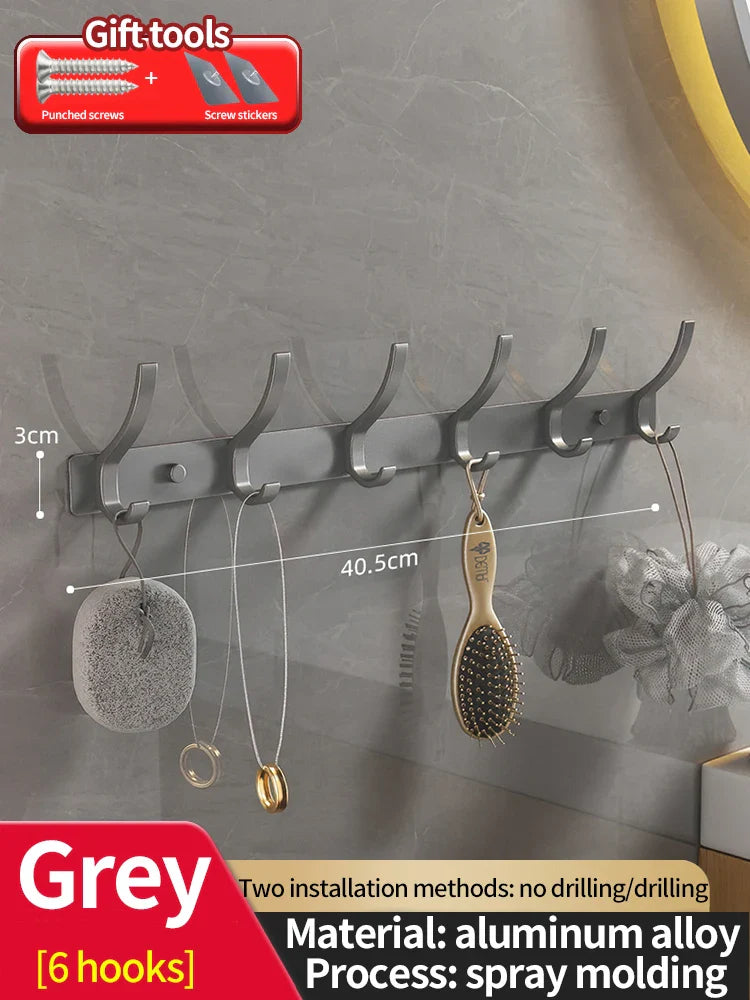 no drill Door Behind Hook Storage Wall Hanging Clothes Hanger Coat Hook Punch-free Hanger Bedroom Organizer Storage Kitchen Acce