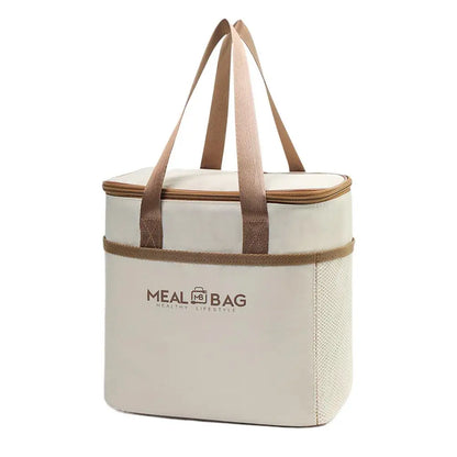 Large Capacity Tote Bento Insulated Lunch Bag Picnic Food Box Storage Ice Cooler Thermal Bag Portable Handheld Insulation Bags