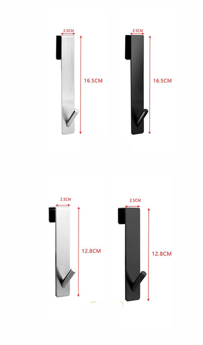 Bathroom Shower Door Back Hook Stainless Steel Over Glass Door Shower Towel Rack S-Shape Bathroom Bathrobe Hanger Holder Hooks