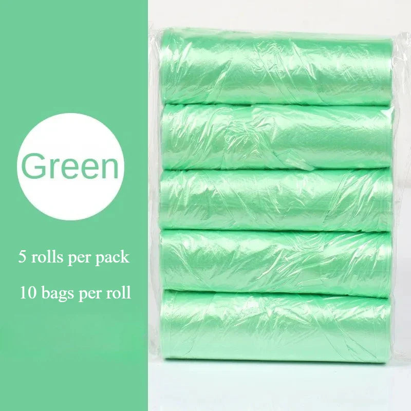5 Rolls/pack Household Disposable Trash Pouch Small Trash Bags Kitchen Storage Garbage Bags Cleaning Waste Bag Plastic Bag