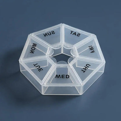 1Pcs Pill Case Plastic 7 Days Tablet Candy Box Portable Storage Tablet Holder Travel Organizer Pill Dispenser Container