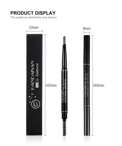 HANDAIYAN Eyebrow Pencil Automatic Rotating Double Head Long Lasting Natural Waterproof 5 Color Triangle Eyebrow Pen Make Up